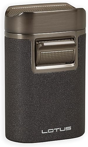 Lotus Brawn Quad Torch Flame Encendedor de mesa (negro)