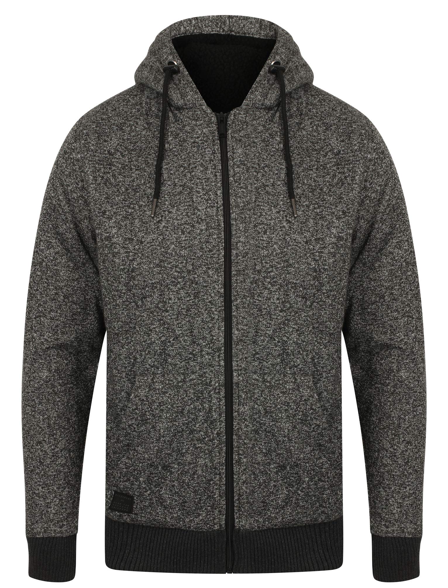 Dissident Men's Noville Zip Through Hoodie with Borg Lining - Black - S
