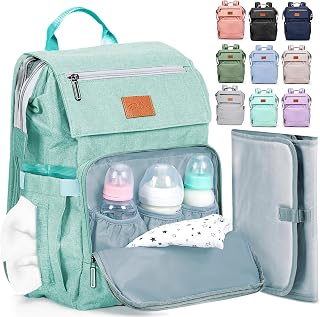 PILLANI Baby Diaper Bag Backpack - Large Bag for Boys & Girls, Waterproof Diaper Backpack - Travel Diaper Bags w/Changing Pad, Baby Registry Search & Shower Gifts - Essentials Must Haves Newborn Stuff