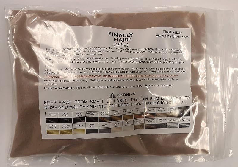 Fibras capilares de queratina Finally Hair, reposição, Sandy Blonde, 100 g
