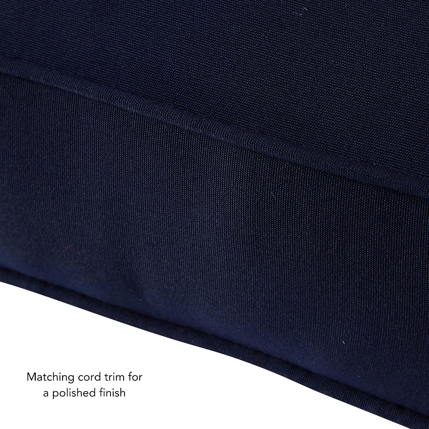 Sunbrella Deep Seat Cushion Set – Seat & Back Cushions for Patio Chairs, Sofas & Loveseats – Fade Resistant Outdoor Fabric, Ties, Zippered Cover, Cord Trim, Canvas Navy