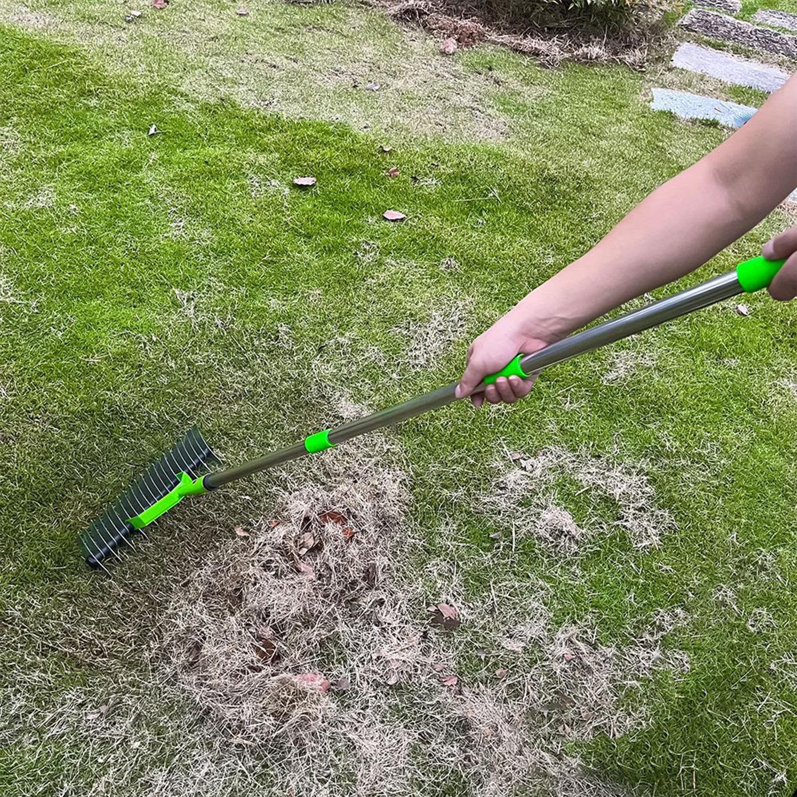Rastrello da Giardino Attrezzo da Giardinaggio in Acciaio Resistente con | Rastrello Per Rimuovere Il Feltro per Terrazze Balconi Percorsi e Aree Esterne