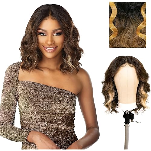 Sensationnel Butta Lace Wigs - Unit 8 Extra Wide 5 Inch Deep Parting Synthetic Preplucked Hairline Glueless Lacefront (MP/GOLD)
