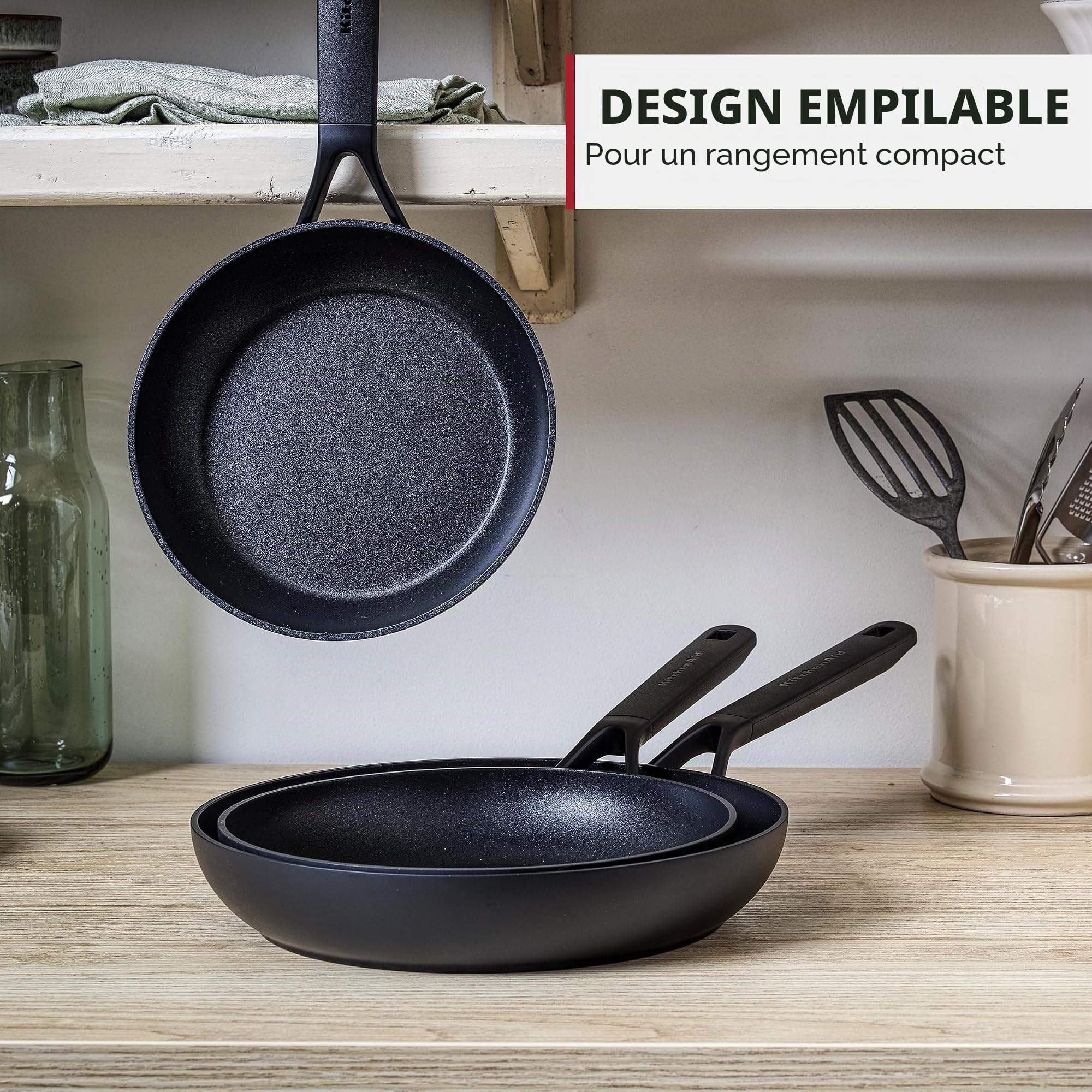 KitchenAid Poêle à crêpes, Noir, 24 cm