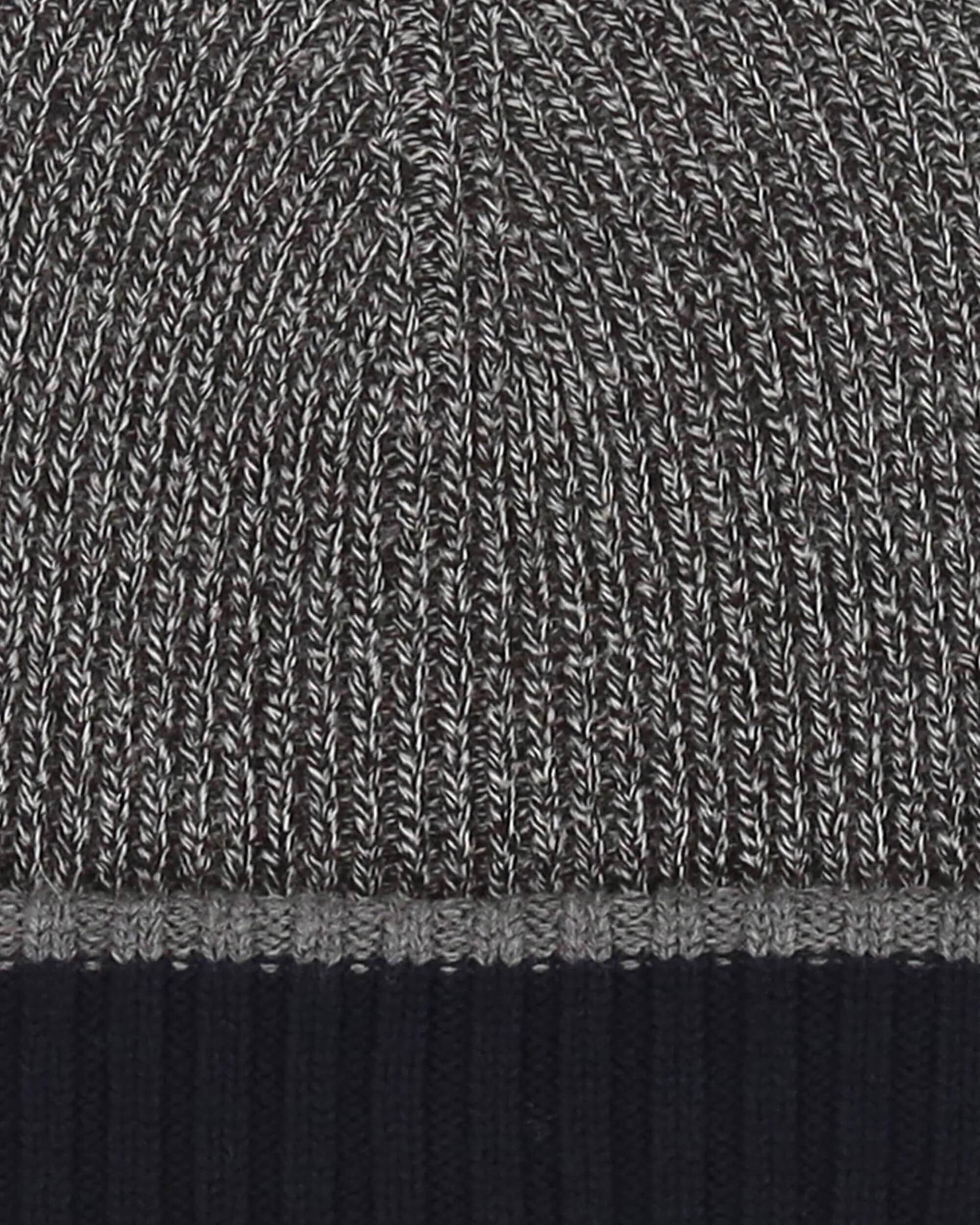 bugatti Herren Mütze mit Rippenmuster - Strickmütze mit farblich abgesetztem Rand - 100% Wolle - One Size