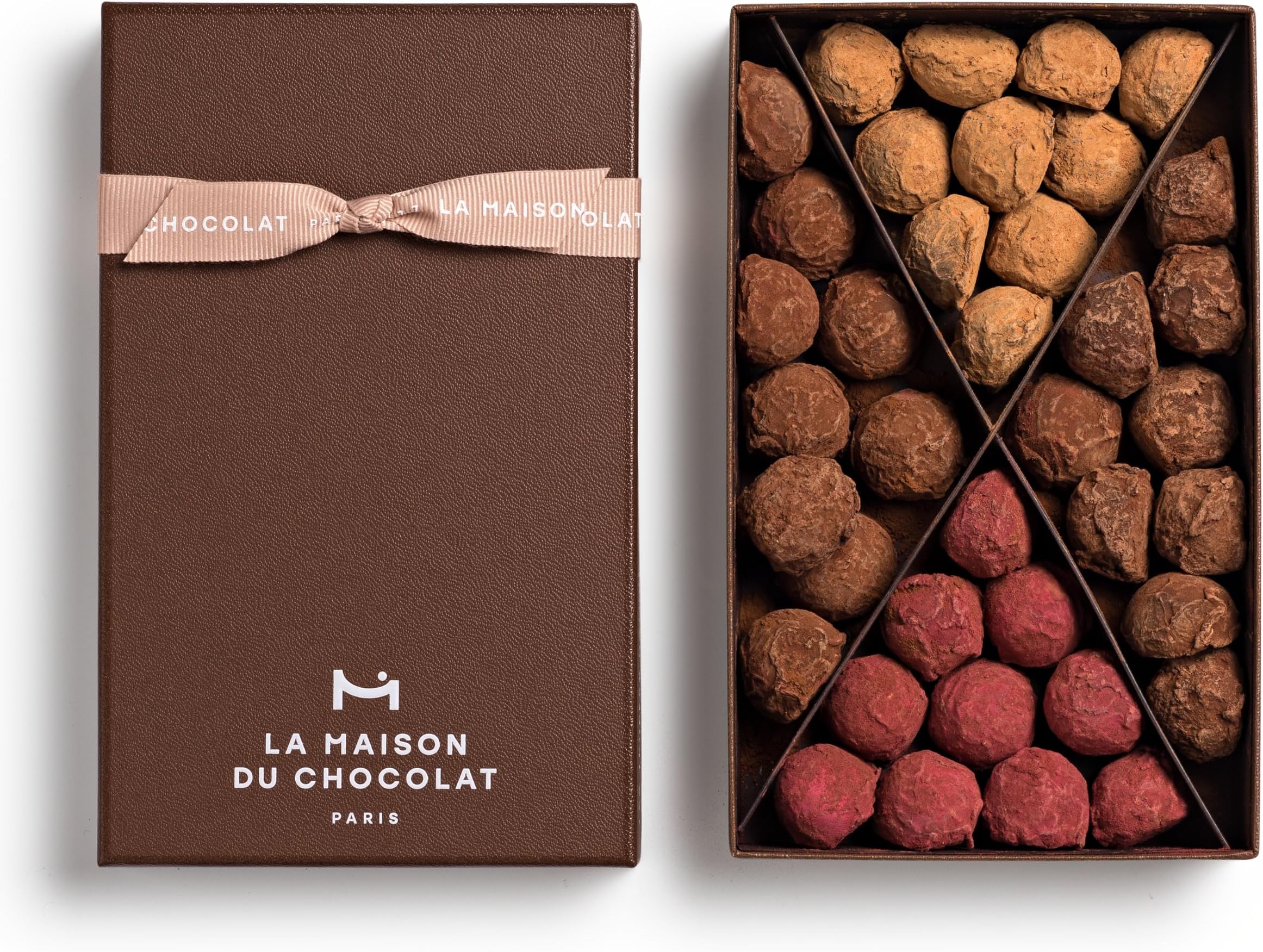 LA MAISON DU CHOCOLAT Flavored Truffles Gift Box, Gourmet French Dark Chocola...
