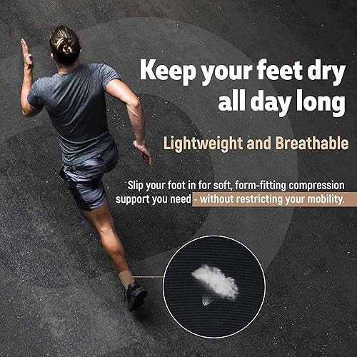 Miniatura 4 de Manga de compresión para tobillo (1 par)  Los mejores calcetines de compresión de tobillo para fascitis plantar, soporte de arco, hinchazón de pies