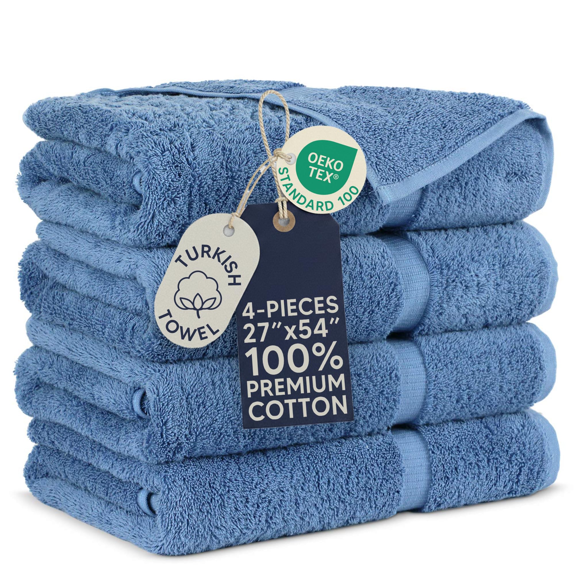 Towel Bazaar 4-Piece Turkish Towels