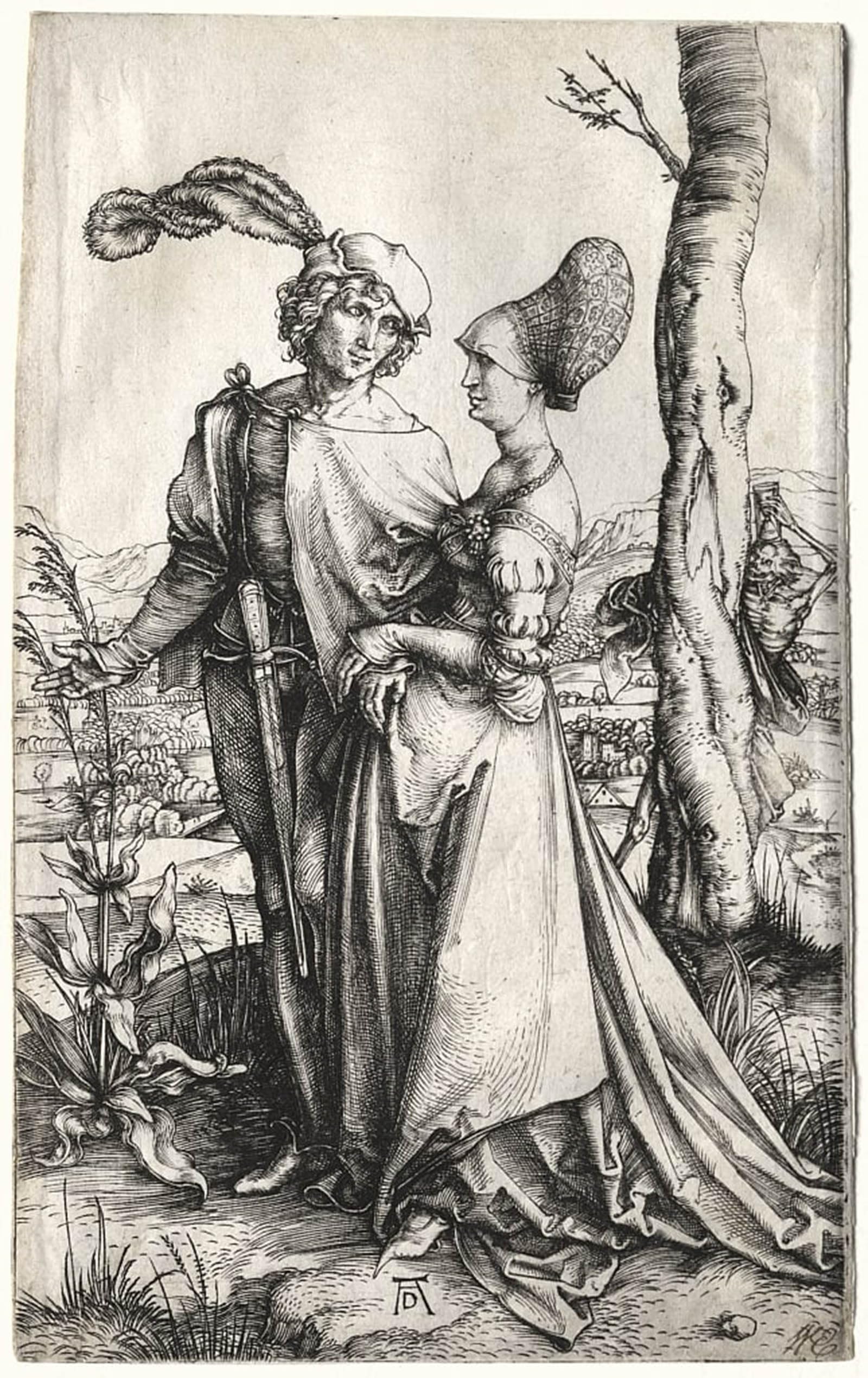ARTXLXXBN Famous Painting Art Wall Decor Abstract Art Picture the Promenade by Albrecht Dürer Animal Pictures for Home Decor 60x90cm