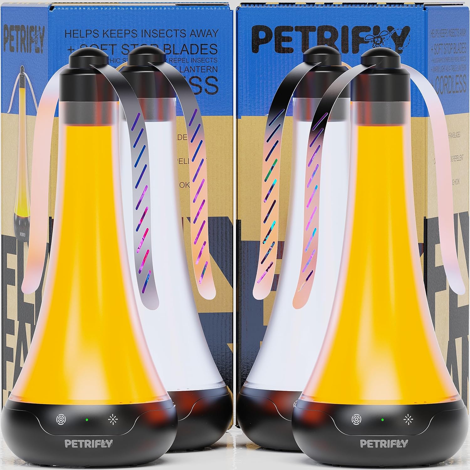 Petri Fly Fans for Tables with Anti Bug Light Food Fans