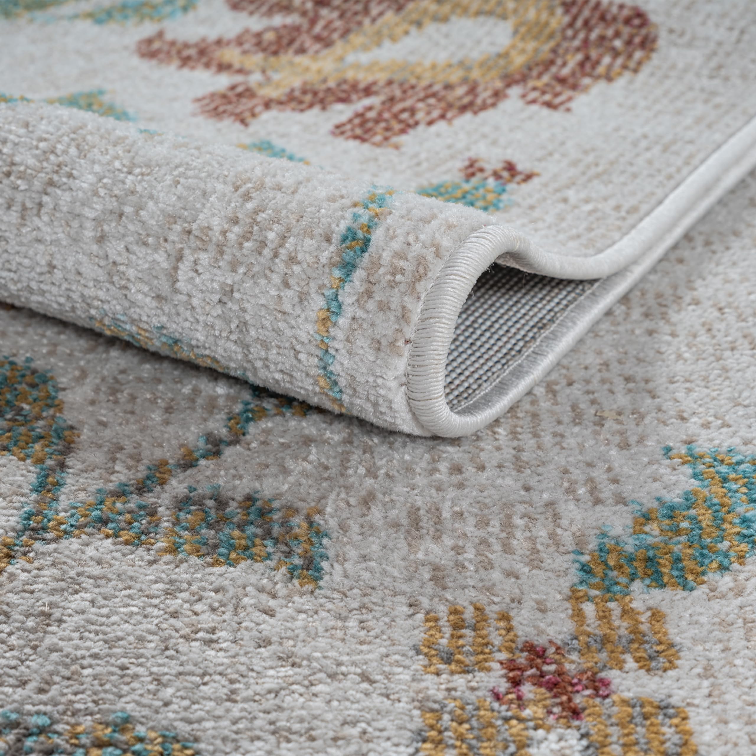 Teppich-Traum Dywan zewnętrzny z kwiatowym wzorem, odporny na warunki atmosferyczne, łatwy w pielęgnacji, na balkon, taras, do ogrodu i mieszkania, wytrzymały, odporny na działanie promieni UV