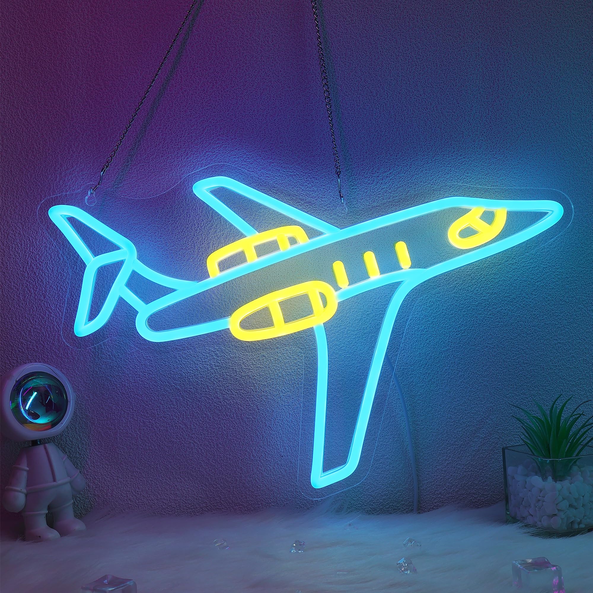 NEON SIGN ネオンサイン Flight Coat フライトコート 44 Airplane Neon Sign - Dimmable LED Wall Decor for Pilot & Aviation