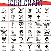 Vista 3 de Customization Mill Gifts for Men, Personalized Engraved Oak Wood Pocket Knife - 36 Icons, 20 Stylish Font - Custom Pocket Knives