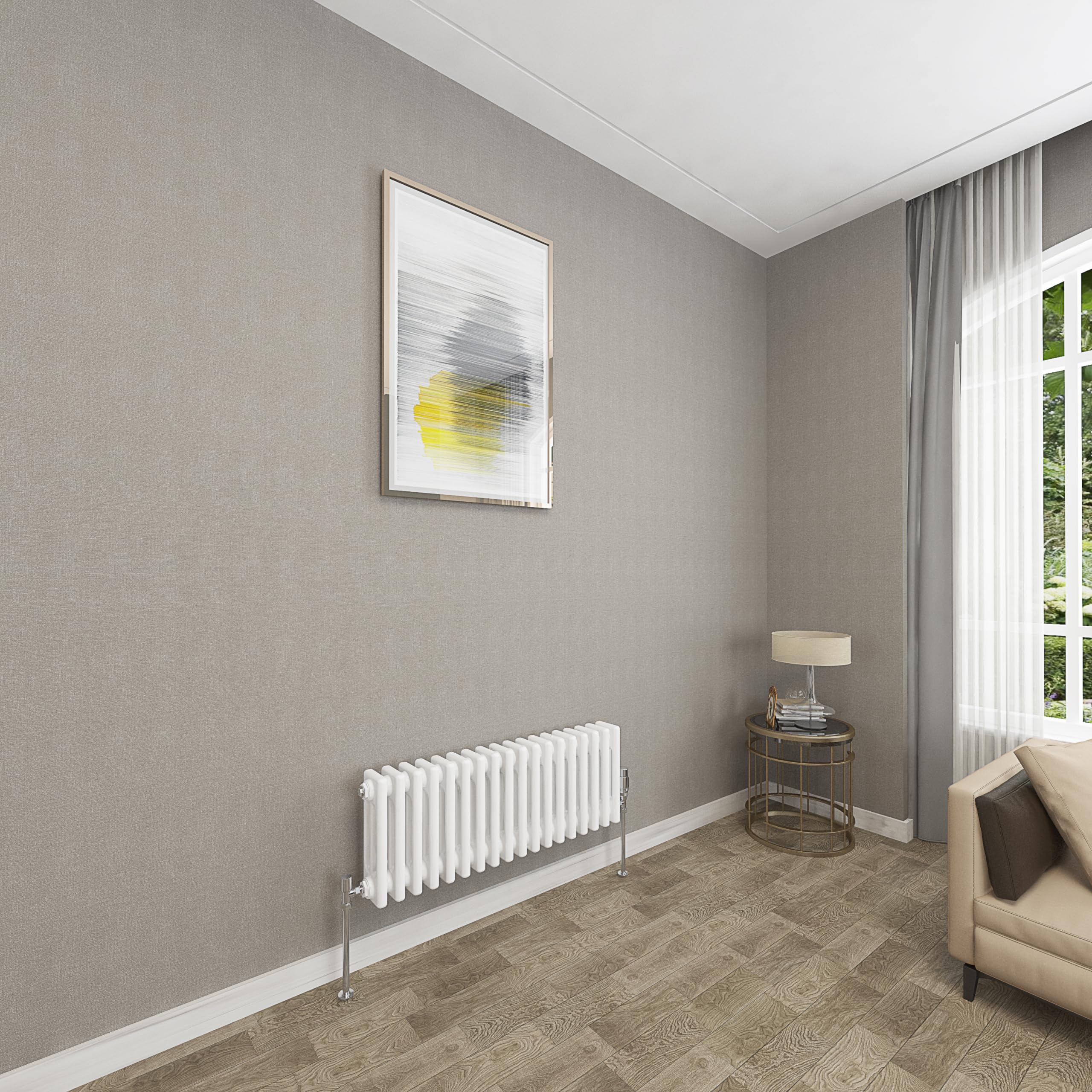 Sky bathroom 300x830mm 3 Column Radiator Horizontal White Cast Iron radiato Traditional Central Heating Radiator