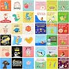 Meetory 120 Pcs Lunch Box Jokes Cards, 3.5 x 3.5 Inch Cute Lunch Notes Positive Affirmations Motivational Box Cards for Kindergarten Kids, Boys and Girls, Parties, Picnics With Blank Space