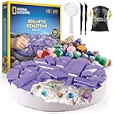 National Geographic Gigantic Gemstone Dig Kit – Excavate 100 Real Gems from a Giant Dig Brick, Gem Mining Kit for Kids, STEM Rock Collection Activity, Includes Tools & Learning Guide