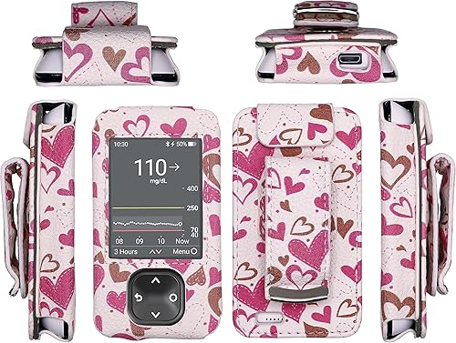 SNK Funda de piel ajustada diseñada con protector de pantalla (incluye incluye incluye para receptor Dexcom G7G6 (WHT-1)