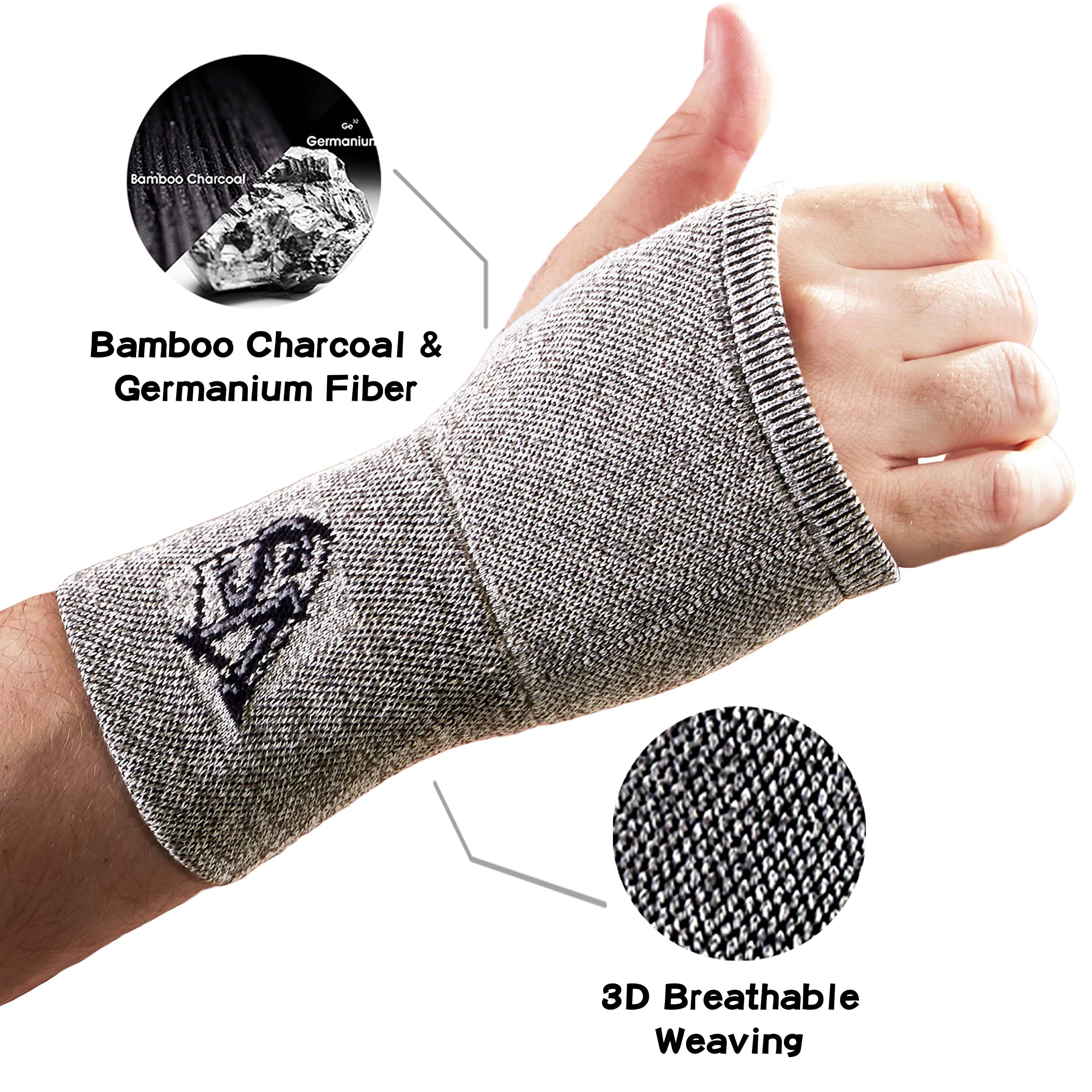 Vital Salveo - Funda de compresión para la muñeca para recuperar y aliviar el dolor en túnel carpiano, artritis y esguinces.