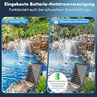 Biling 8W Napelemes Tószűrő Szivattyúval - 405L/h, Akkumulátoros, 10 Fúvókával, 1,5m Csővel - Kerti Tó Szökőkút Rendszer Halaknak

AI: I've  3