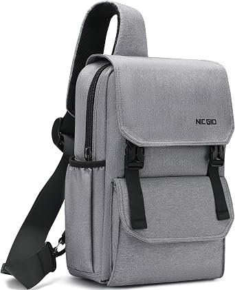 NICGID Sling Bag Backpack, 13.3 14.1 Laptop Bag Crossbody Shoulder Chest Backpacks Travel Outdoors for Men Women