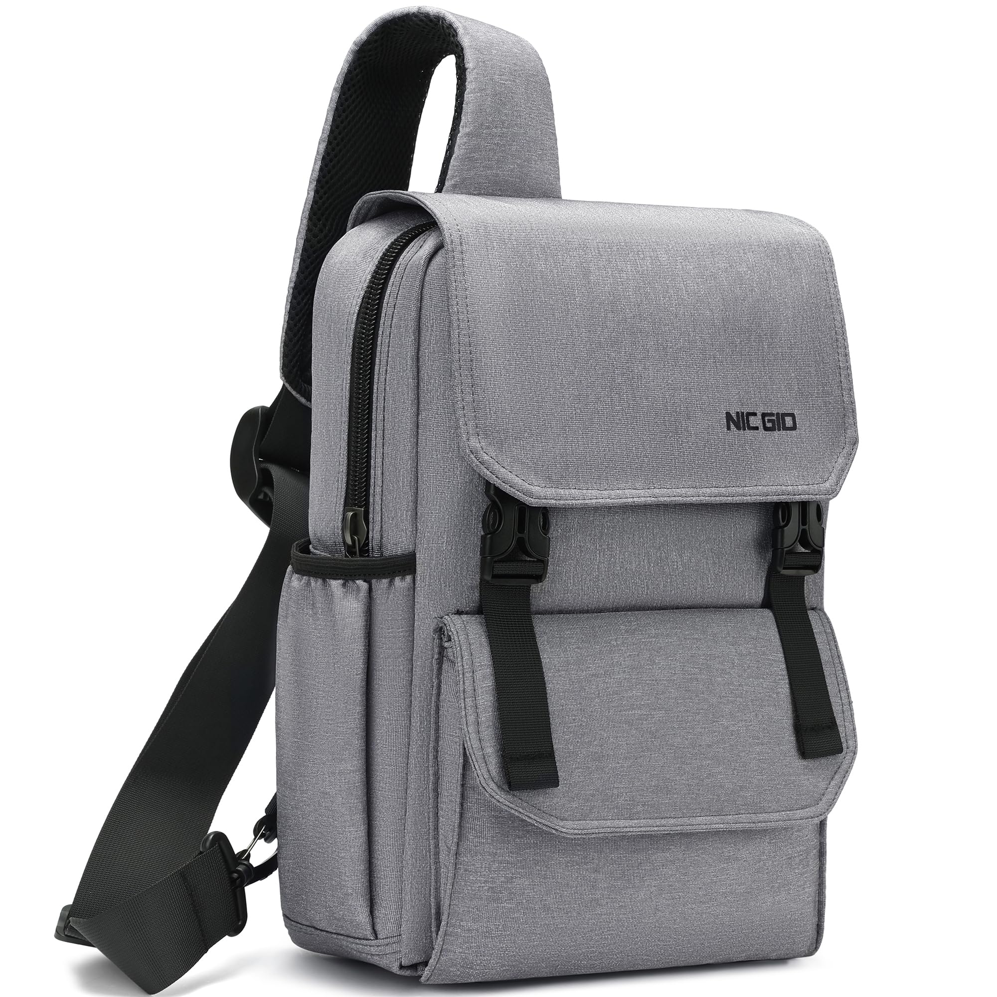 NICGID Sling Bag Backpack, 13.3'' 14.1'' Laptop Bag Crossbody Shoulder Chest Backpacks Travel Outdoors for Men Women