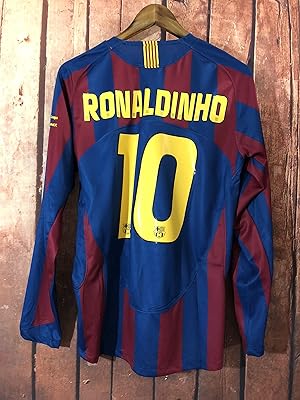 Ronaldinho#10 Retro Long Sleeve Jersey 2005-2006 Kuwait | Ubuy
