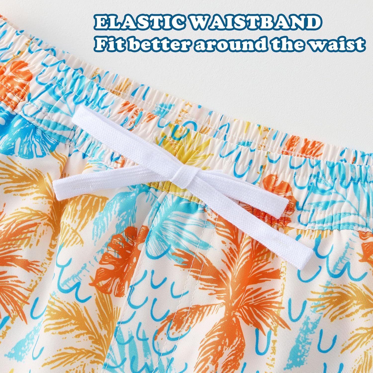 Boys Swim Trunks Little Boys Stretch Swim Shorts Kids Bathing Suit with Compression Boxer Liner Quick Dry 5-12Y - Image 3