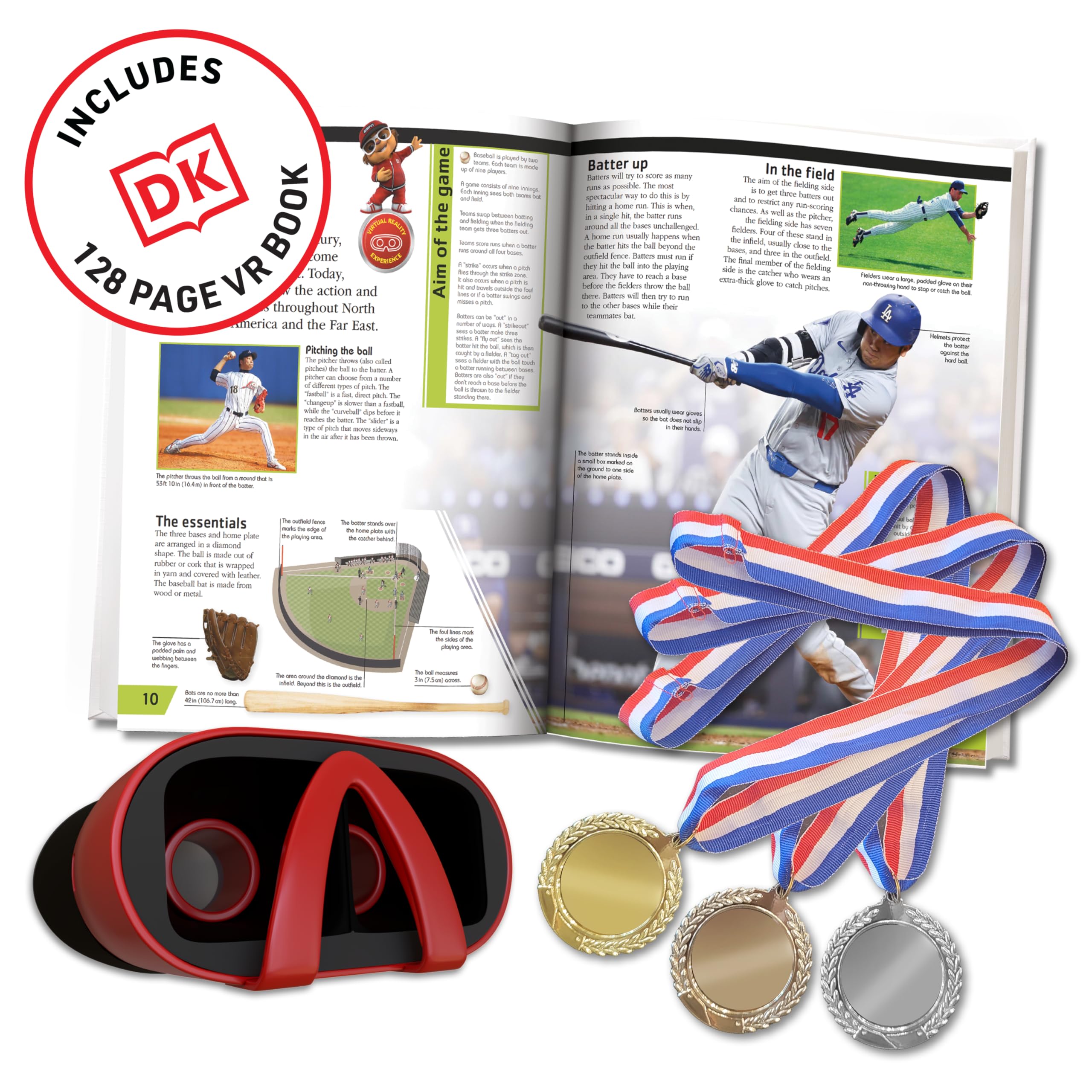 Abacus Brands Virtual Reality ESPN Gift Box - Illustrated Interactive VR Book and STEM Learning Activity Set