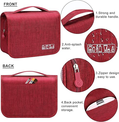 Miniatura 4 de VOCUS Neceser colgante para hombres y mujeres, de viaje, portátil, artículos de tocador, bolsas de almacenamiento, impermeables, cosméticos,