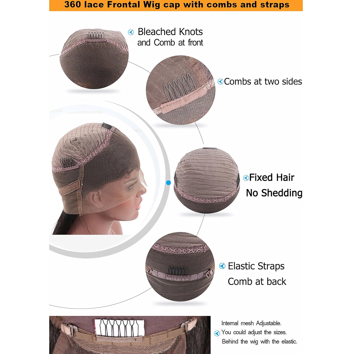 Brazilian 360 Lace Frontal Wig Pre Plucked With Baby Hair Short Human Hair Bob Wigs 360 Curly Lace Wig(10 inch with 180% density)