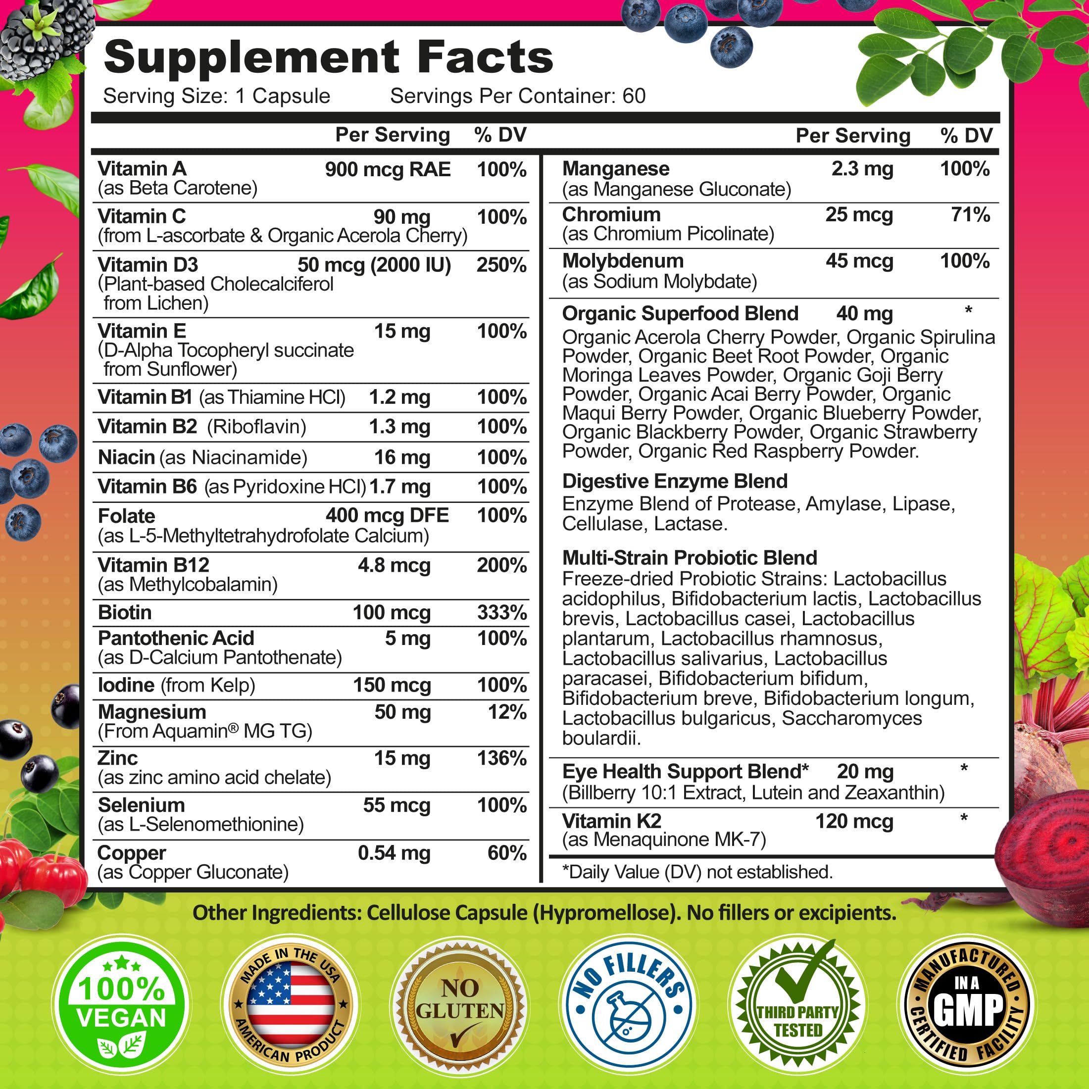 Vegan Methylated Multivitamin for Women 50 and Over - Biotin & Lutein — Amazon image 6