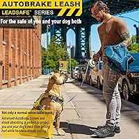 Vista 6 de FIDA AutoBrake - Correa retráctil para perro. Diseño patentado avanzado para el tirón del perro, correa resistente de 16 pies sin tirones