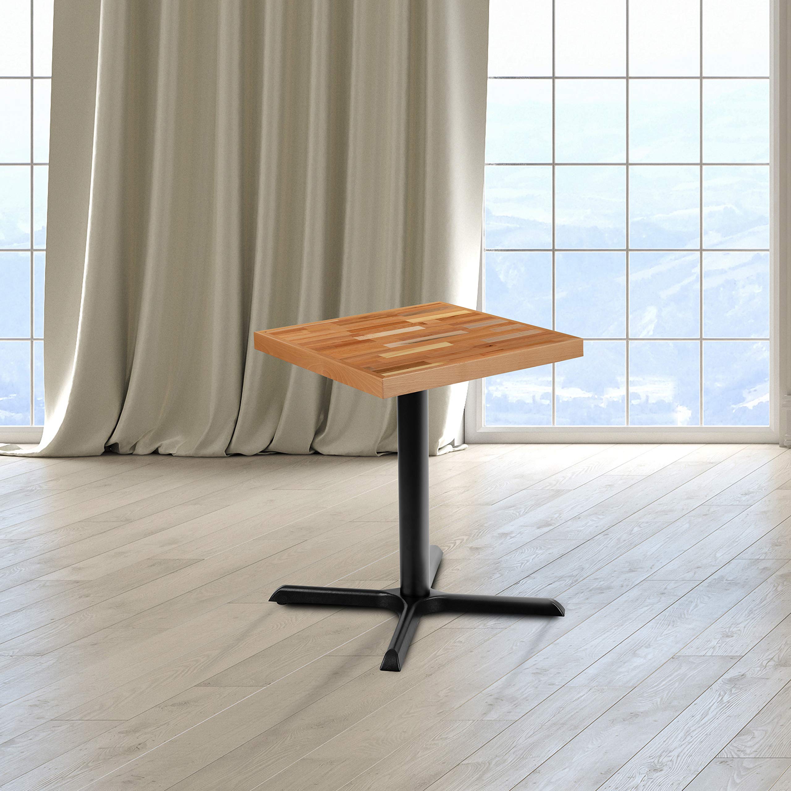 BizChair 24" Square Butcher Block Style Table Top