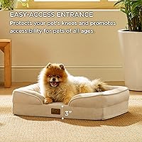 Vista 367 de Bedsure - Cama ortopédica mediana para perros, sofá cama impermeable para perros medianos, espuma de soporte con funda extraíble y lavable, forro