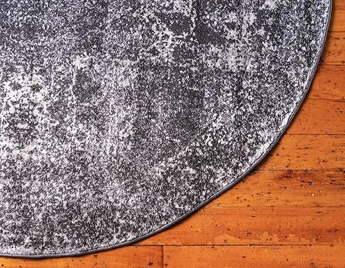 Vista 73 de Unique Loom Bromley Collection Vintage Traditional Medallion Border - Alfombra, Polipropileno, Amarillo/Crema azu/marfil,Gris