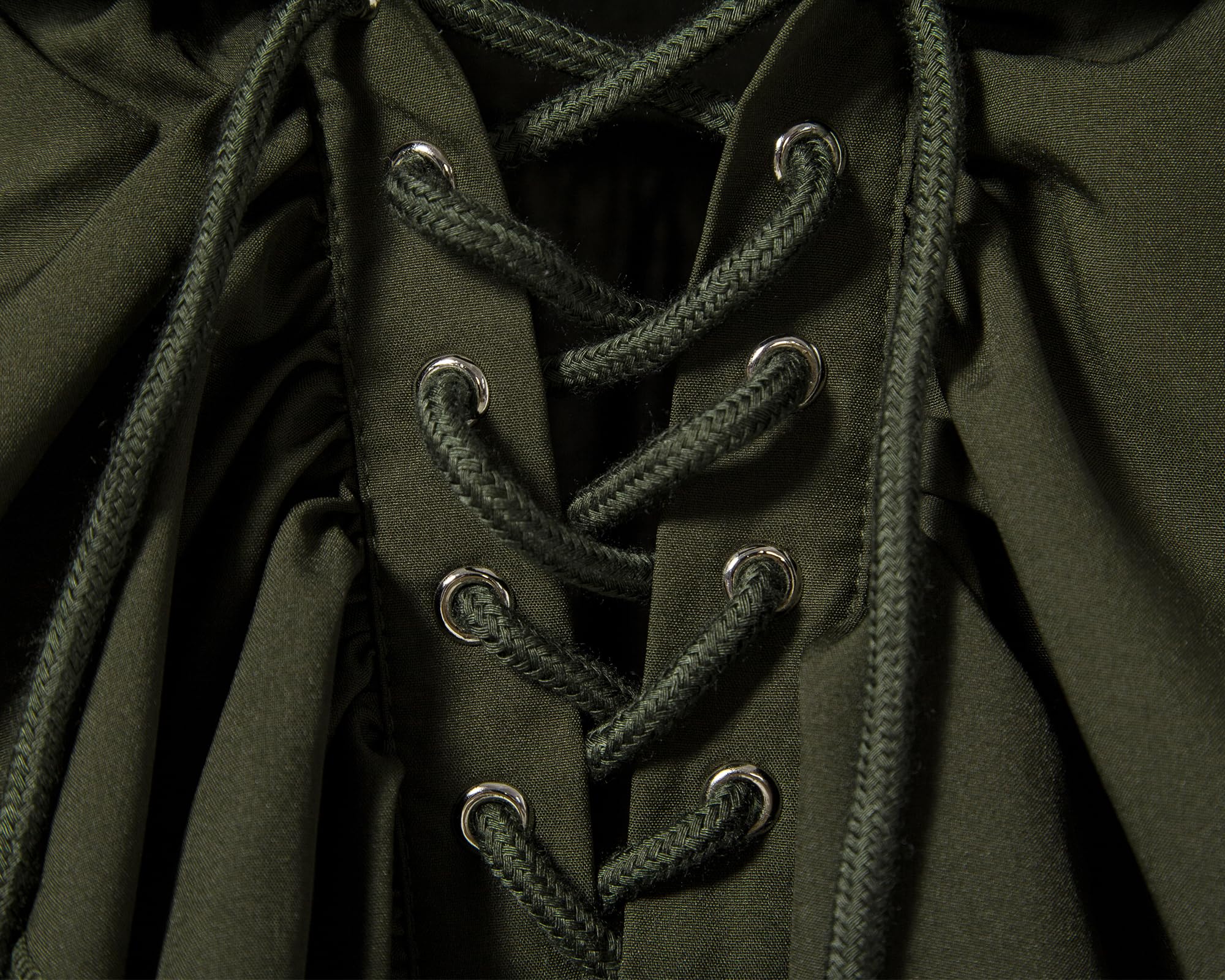 Camisa retro renacentista steampunk victoriana de manga larga con cuello jabot medieval pirata con cordones