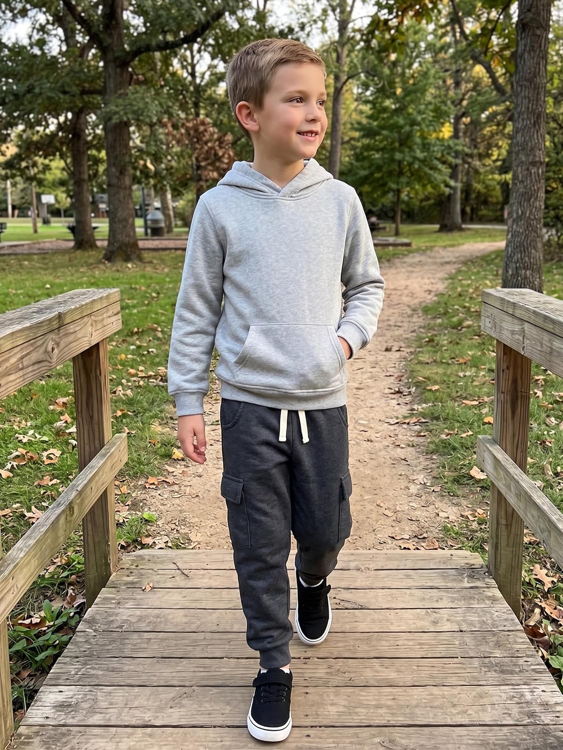 Boys Hoodies 3 Pack Cotton Fleece Pullover & Zip Up Hoodie for Kids image 4