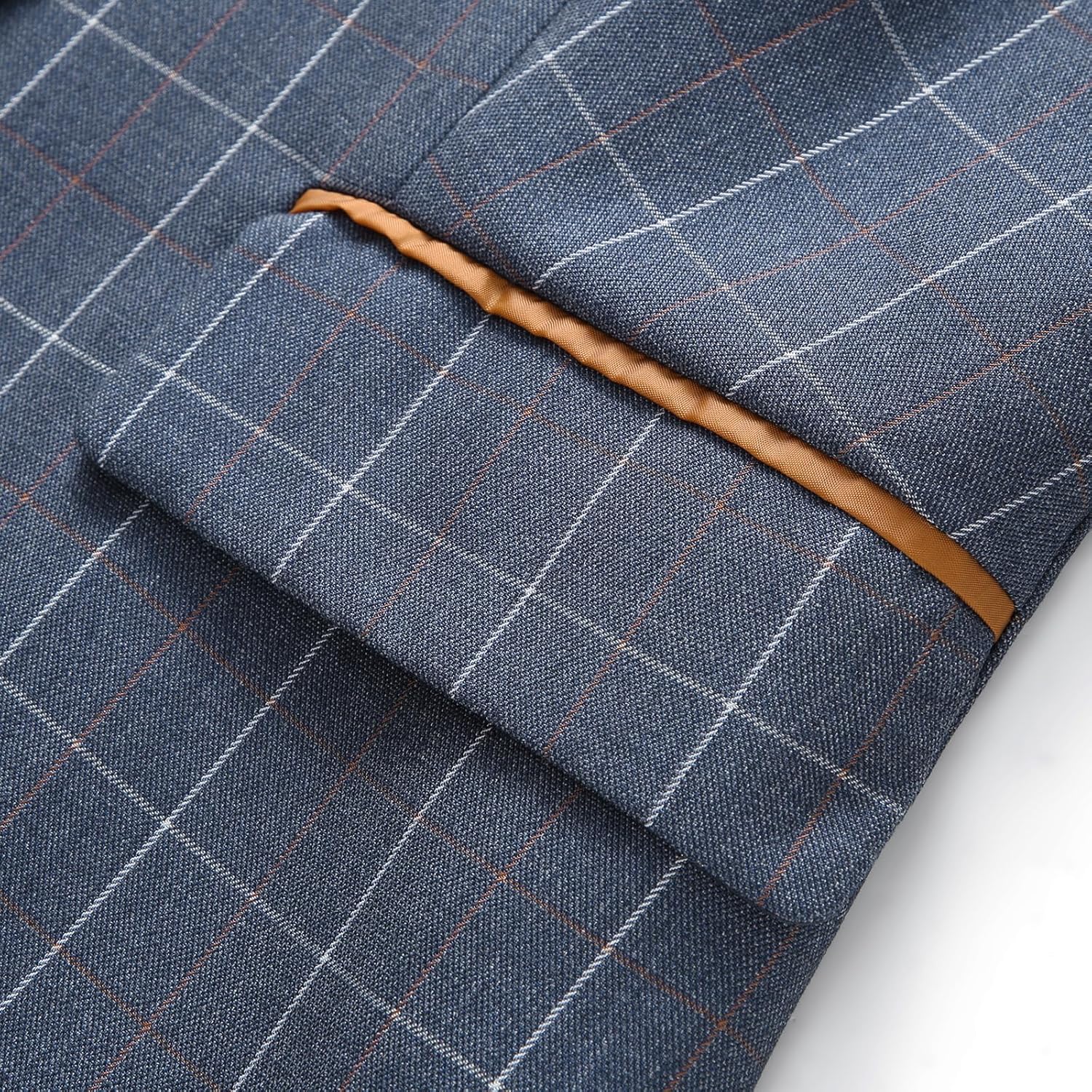 Lamgool Women's 2 Piece Plaid Suit Lady's Business One Button Lined Blazer Jacket Pant Set - Image 7