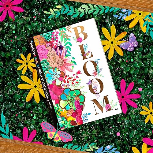 Miniatura 6 de Fashion Angels Más de 1,000 cuadernos de calcomanías Bloom, incluye divertidas y coloridas calcomanías de flores para manualidades, ideal para