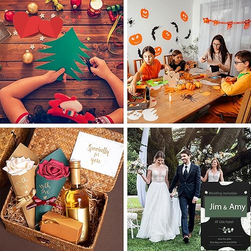 Miniatura 7 de Gondiane 24 hojas de papel de cartulina negro de 8.5 x 11 pulgadas para tarjetas de bricolaje, invitaciones, álbumes de recortes y otras