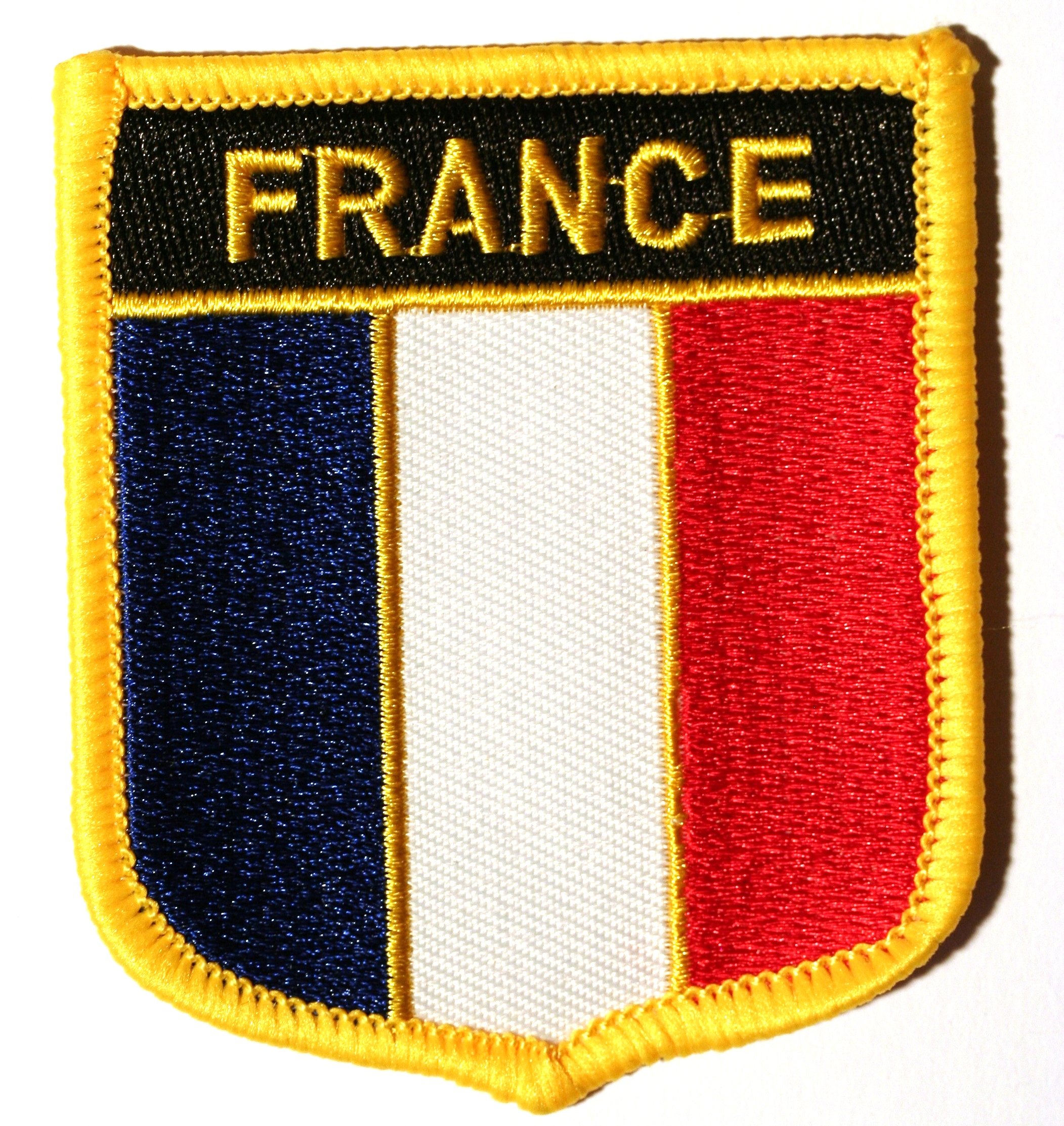 Buxton's Badges Unisex Multiple France Embroidered Shield Flag Patch