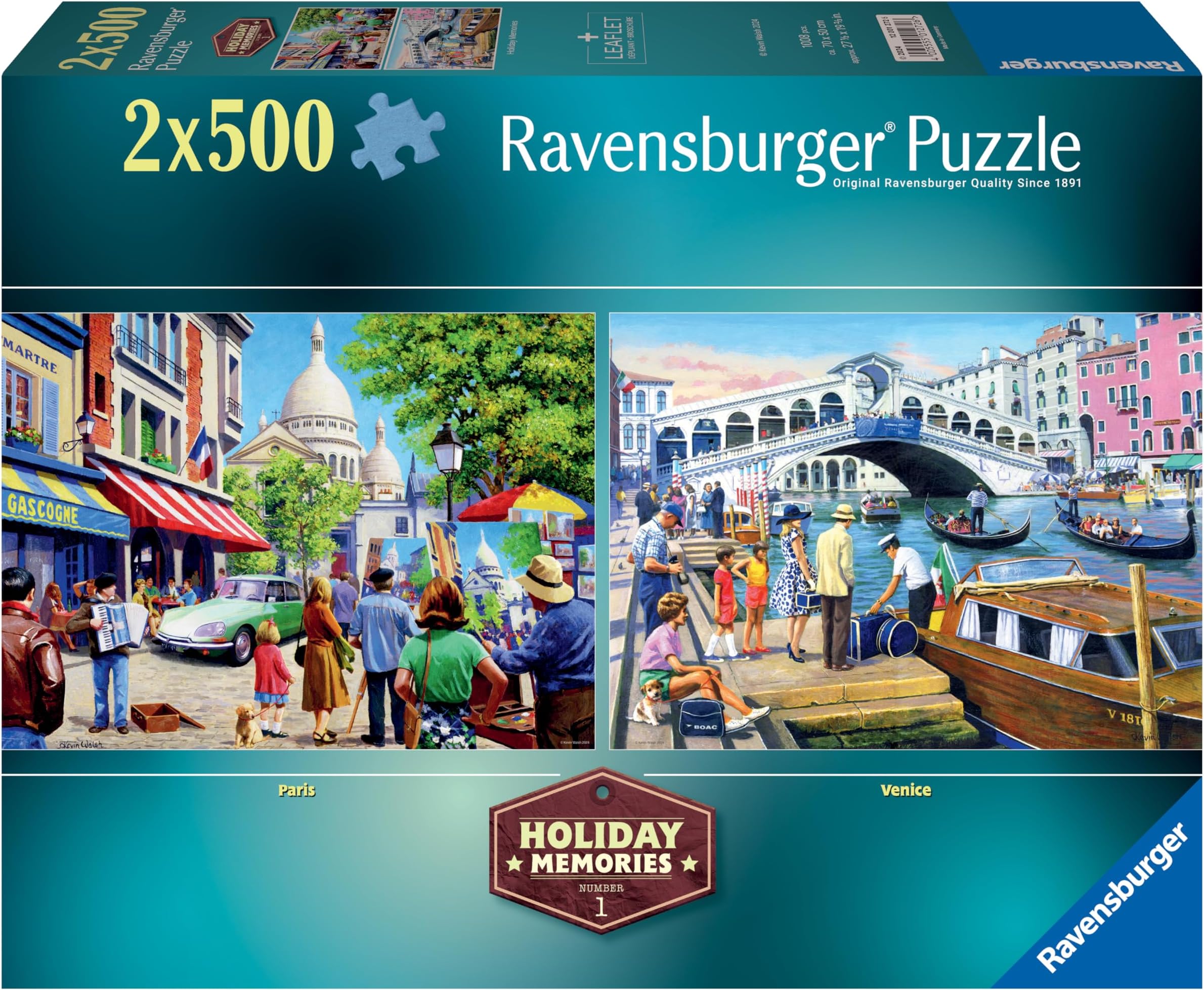 Ravensburger Holiday Memories 2x 500 Piece Jigsaw Puzzle for Adults and Kids Age 10 Years Up