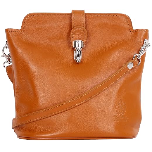 PRIMO SACCHI Italian Soft Leather Hand Made Small Tan Cross Body or Shoulder Bag Handbag Purse