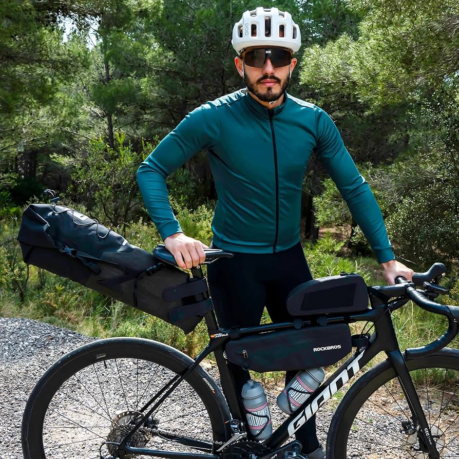 ロードバイク　サイクリング　バッグ　拡張可能 ROCKBROS サドルバッグ 自転車 拡張 サイズが変わる 防水