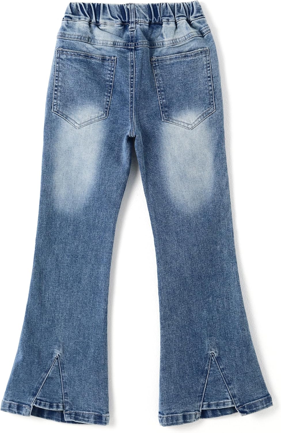 KIDSCOOL Girls Flare Jeans 18M-14T Bell Bottom Elastic Waist Denim Pants