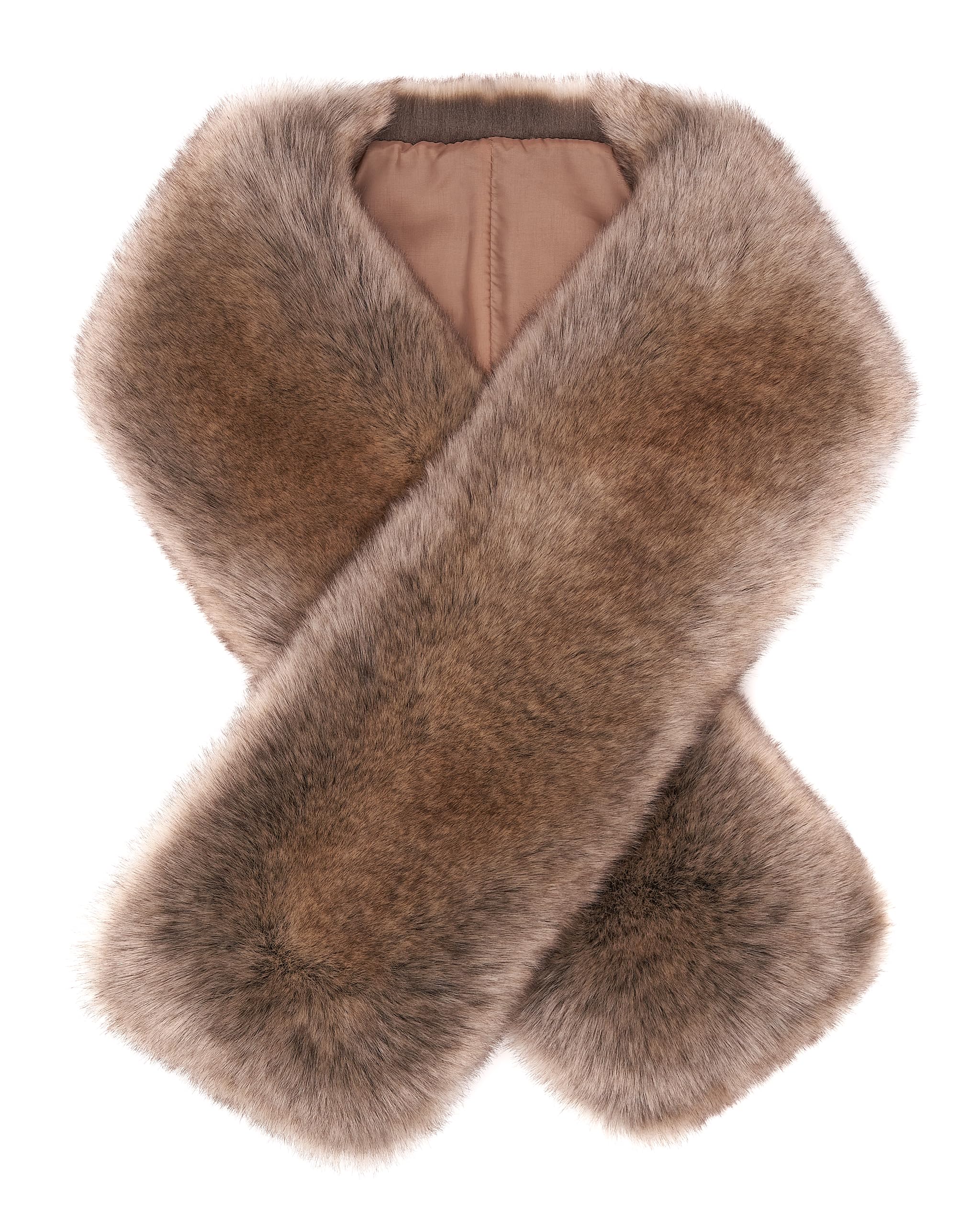 Femmes Col En Fausse Fourrure Foulards Etoles Châles Écharpe Chaude D