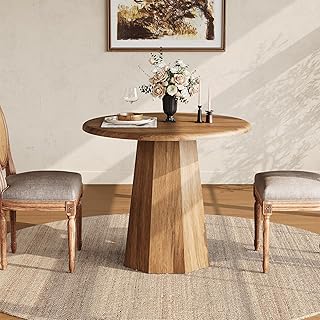 Tribesigns Small Round Dining Table for 2-4 People