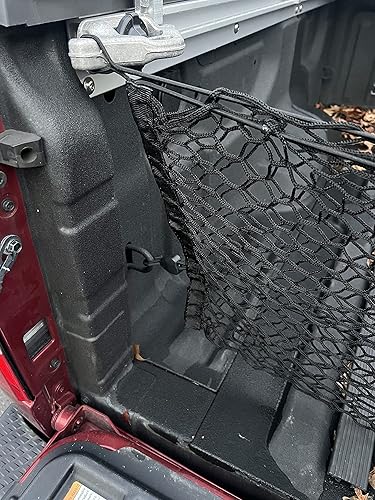 Miniatura 6 de Red de carga elástica de malla para maletero estilo sobre para Nissan Titan 2016-2024  Organizadores y almacenamiento de maletero premium  Red de