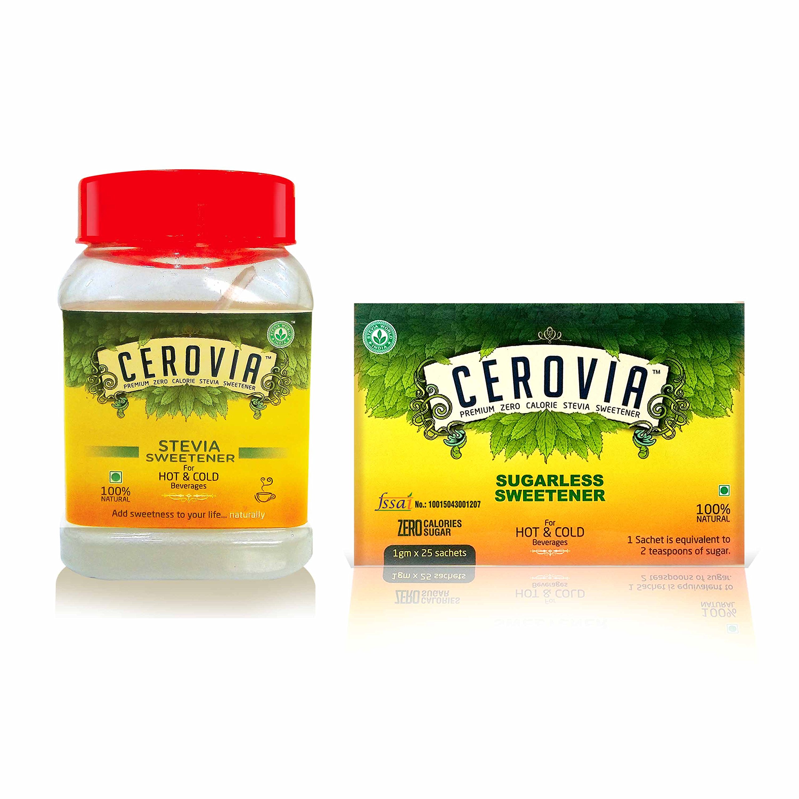 See full amazon price history chart for Cerovia Stevia Powder 100gms & Cerovia- Stevia Sachets 1 * 25, Zero Calories & Zero Glycemic Index Cerovia Stevia Powder 100gms & Cerovia- Stevia Sachets 1 * 25, Zero Calories & Zero Glycemic Index (B01M74U7YF) Amazon Price History, Amazon Price Tracker