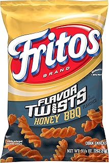 Twists Honey BBQ Flavored Corn Chips Bag, 9.25 Ounce